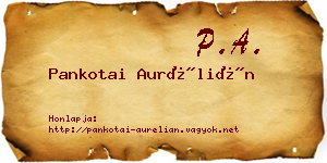 Pankotai Aurélián névjegykártya